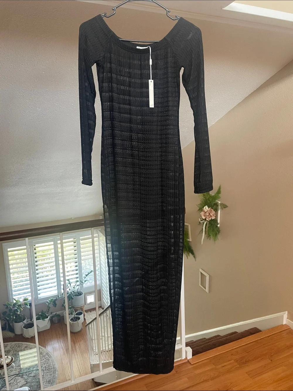 Myra Swim Black Long-Sleeve Swim Coverup Maxi